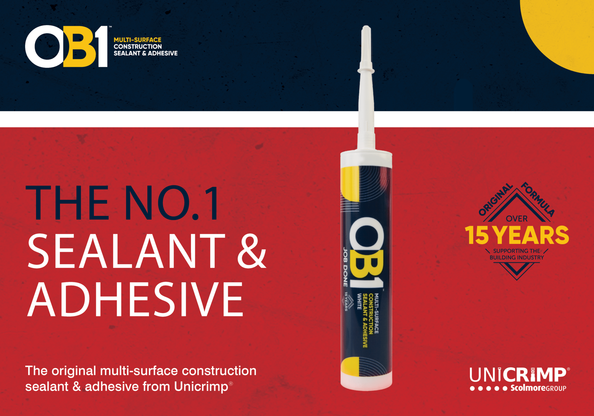 OB1 the No 1 sealant and adhesive available from Unicrimp
