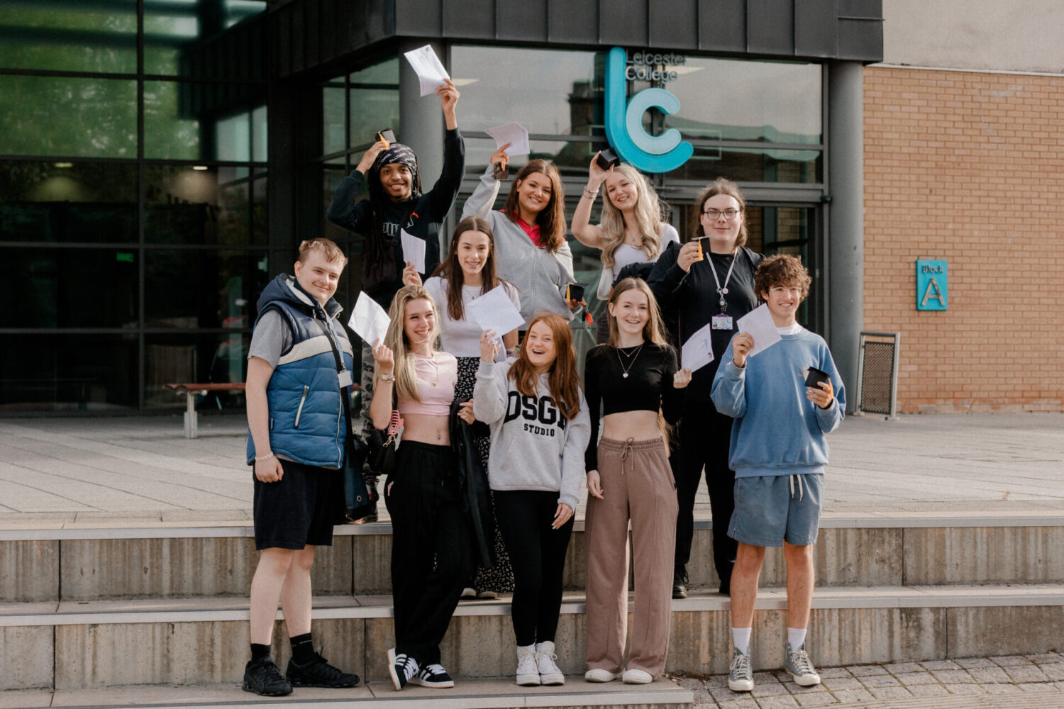 Leicester College students celebrate second T level results day ...