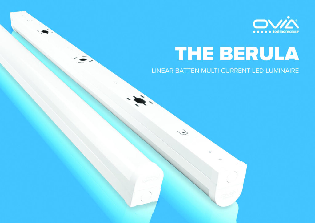 New Berula Linear Batten Multicurrent LED Luminaire from Ovia ...